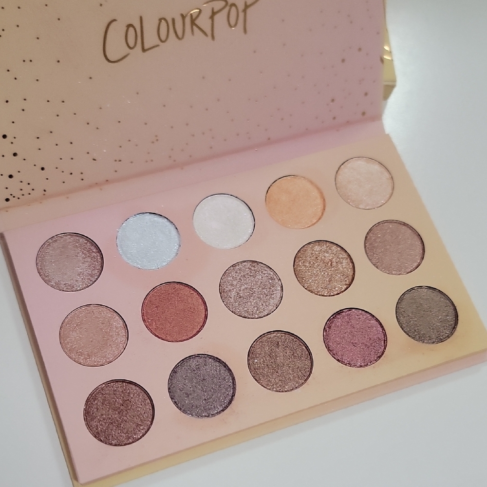 Like New Limited Edition ColourPop Golden State of Mind Shadow Palette 15 Shades - Picture 4 of 7